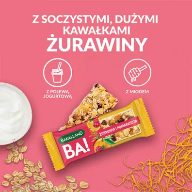 Bakalland Ba! Baton zboowy urawina i pomaracza 40 g