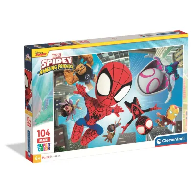Puzzle 104 el. Maxi SuperColor. Spidey And His Amazing Clementoni