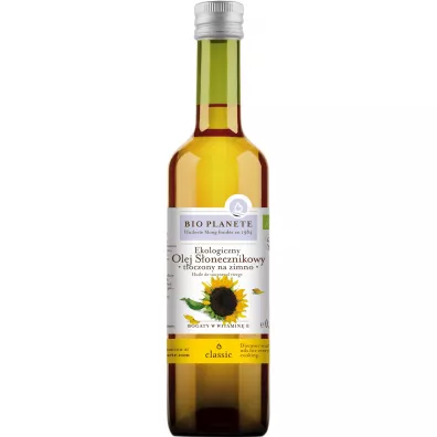 Bio Planete Olej sonecznikowy toczony na zimno 500 ml Bio