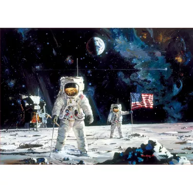Puzzle 1000 el. Pierwsi ludzie na ksi�ycu Educa