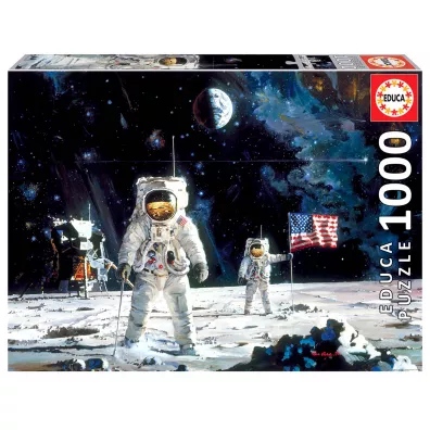 Puzzle 1000 el. Pierwsi ludzie na ksi�ycu Educa