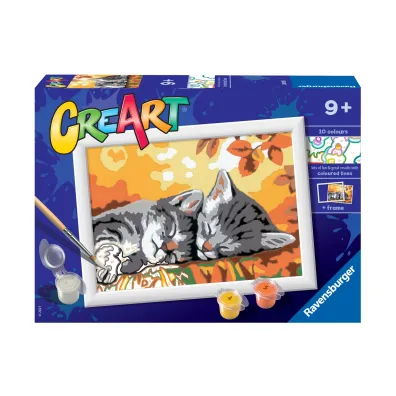 Malowanie po numerach CreArt - Jesienne kotki Ravensburger