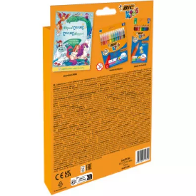 BIC Kids Igloo Colouring Set CFP+CP Zestaw z kolorowank Pudeko 12+12+1 szt.