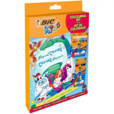 BIC Kids Igloo Colouring Set CFP+CP Zestaw z kolorowank Pudeko 12+12+1 szt.