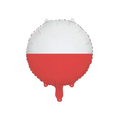 PartyDeco Balon foliowy Flaga Polski, 35 cm, mix