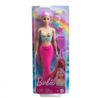 Barbie. Syrenka Lalka D�ugie w�osy HRR00 Mattel