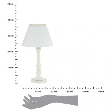 Atmosphera Drewniana lampka nocna Leo 36 cm