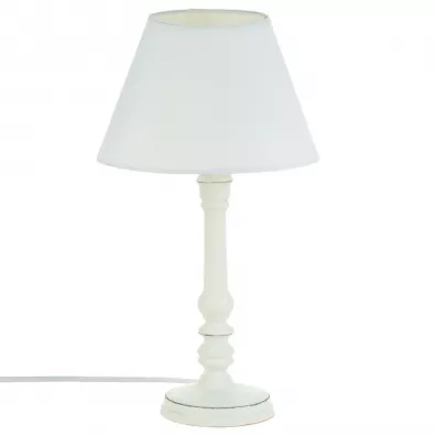 Atmosphera Drewniana lampka nocna Leo 36 cm