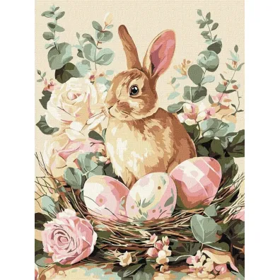 Ideyka Malowanie po numerach - �wi�teczny kr�lik 30x40cm