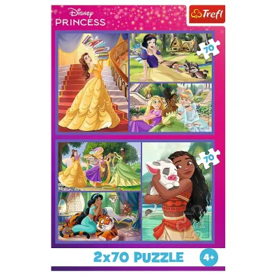 Puzzle 2x70 el. Bajkowe dni Trefl