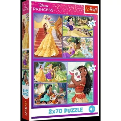Puzzle 2x70 Bajkowe dni TREFL