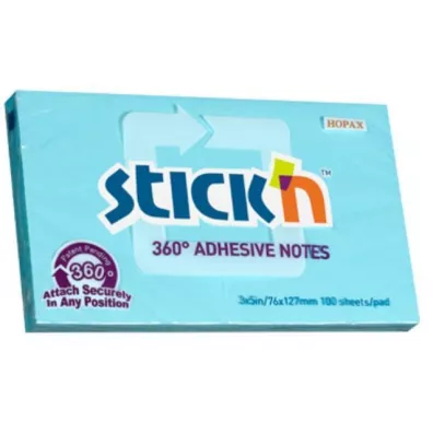 Stickn Notes samoprzylepny niebieski 360 stopni 100 szt.