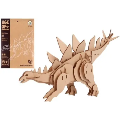 Puzzle drewniane 3D Dinozaur Stegozaurus Pro Kids