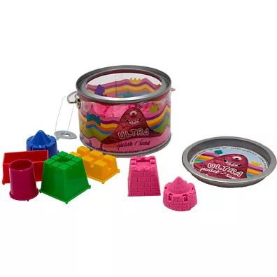 Ultra Piasek pomaraczowy - puszka 200g + 5 foremek Zamek Epee