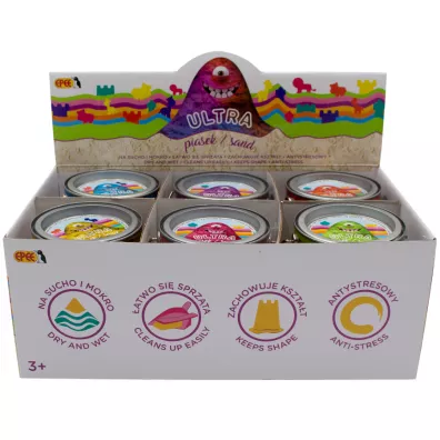 Ultra Piasek pomaraczowy - puszka 200g + 5 foremek Zamek Epee