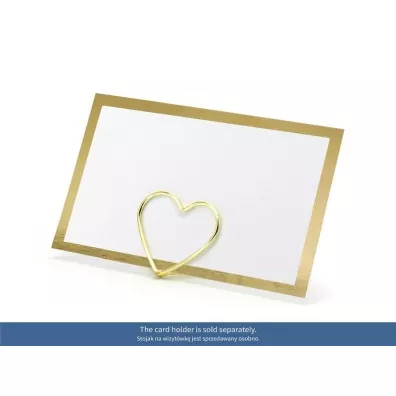 PartyDeco Wizyt�wki na st� Ramka z�ota 9,5x5,5cm (10 szt)