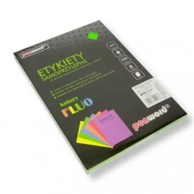 Polsirhurt Etykiety samoprzylepne A4 fluo zielone 100 szt.