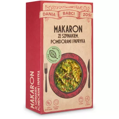Dania Babci Zosi Makaron ze szpinakiem, pomidorami i papryk� 180 g