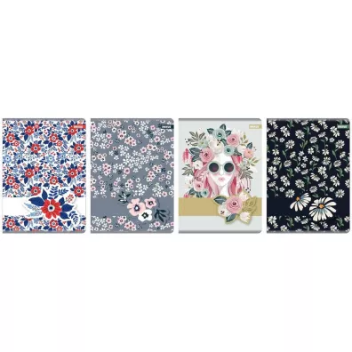 Beniamin Zeszyt A5 Flower kratka 80 kartek 5 szt.