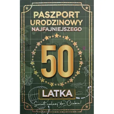 Yeku Karnet Urodziny 50 Nowy paszport m�skie