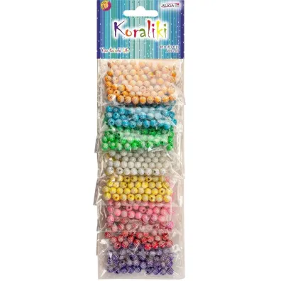 Aliga Koraliki plastikowe 6mm 8 kolor�w x 6g