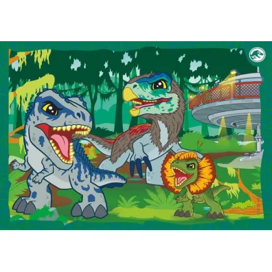 Puzzle 4w1 - SuperColor. Jurrasic World (12+16+20+24 el.) Clementoni