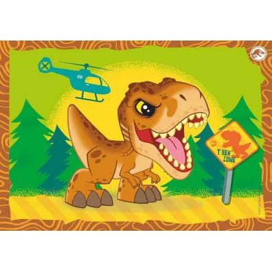 Puzzle 4w1 - SuperColor. Jurrasic World (12+16+20+24 el.) Clementoni