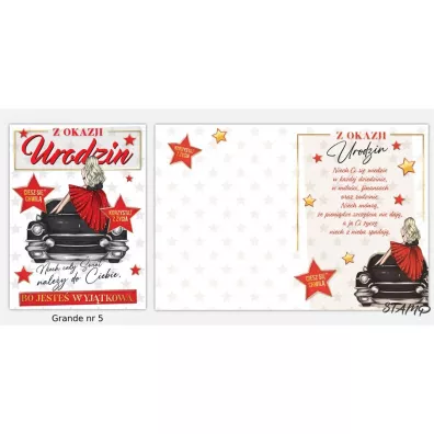 Stamp Karnet Grande + koperta wz�r nr 05 Urodziny