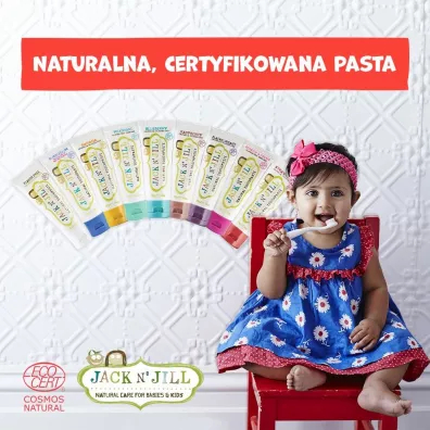 Jack Njill Jack N' Jill, Naturalna pasta do z�b�w bez fluoru dla dzieci, 6m+ 50 g