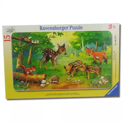 Puzzle 15 el. Le�ne zwierz�ta Ravensburger