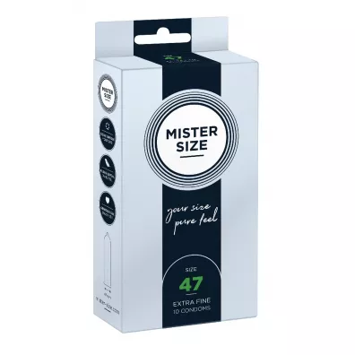 Mister Size Condoms prezerwatywy dopasowane do rozmiaru 47mm 10 szt.