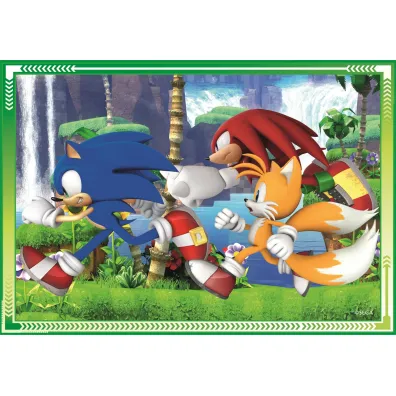 Puzzle 4w1 - SuperColor. Sonic (12+16+20+24 el.) Clementoni