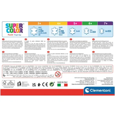 Puzzle 4w1 - SuperColor. Sonic (12+16+20+24 el.) Clementoni