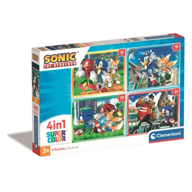 Puzzle 4w1 - SuperColor. Sonic (12+16+20+24 el.) Clementoni