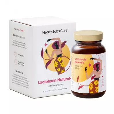 HealthLabs Lactoferrin Natural+ Laktoferyna 150 mg Suplement diety 30 kaps.