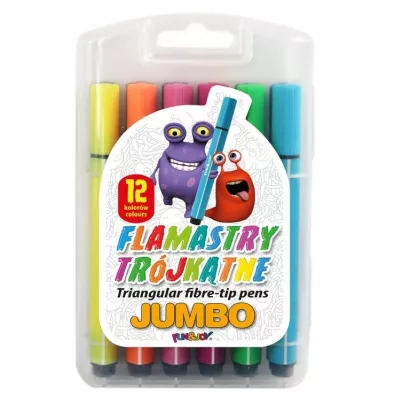 Titanum Flamastry Jumbo tr�jkatne w etui 12 szt.