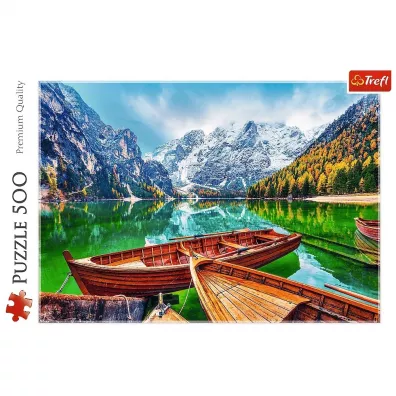 Puzzle 500 el. Jezioro Braies, W�ochy Trefl