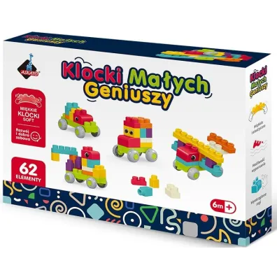 Klocki ma�ych geniuszy Soft mi�kkie 62el