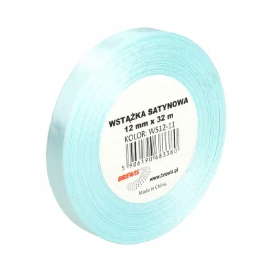 Brewis Wst��ka satynowa b��kitna 12mm x 32m
