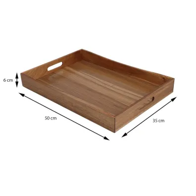 Excellent Houseware Taca do serwowania 50x35 cm akacja
