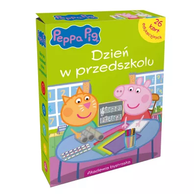 �winka Peppa. Dzie� w przedszkolu. Karty edukacyjne w pude�ku - Monika Kiersnowska