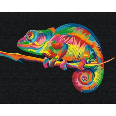 Brushme Malowanie po numerach - T�czowy Kameleon 40x50cm