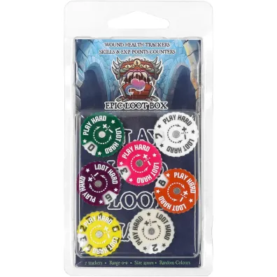 Epic Loot Box Trackers Counters Range 0-9 25mm Random Colours