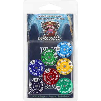 Epic Loot Box Trackers Counters Range 0-9 25mm Random Colours
