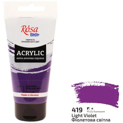 Rosa Farba akrylowa light violet 419 75ml