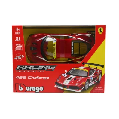 Bburago Model 1:24 Ferrari Racing 488 Challenge czerwony