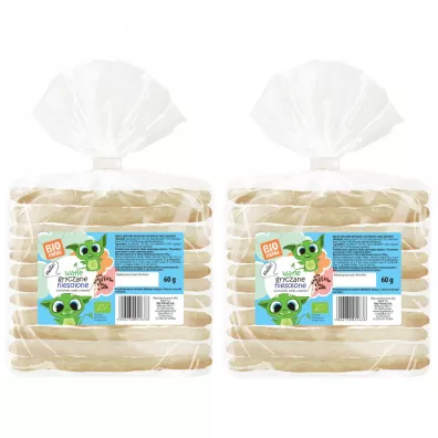 Biominki Wafle gryczane niesolone Zestaw 2 x 60 g Bio