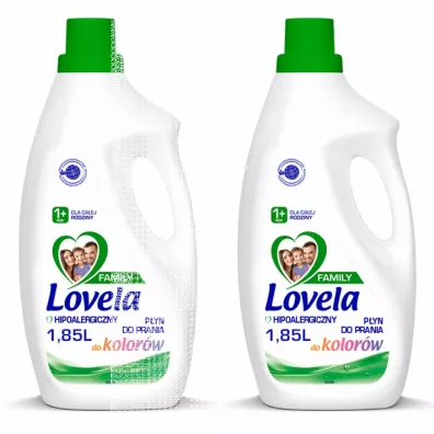 Lovela Family hipoalergiczny pyn do prania dla caej rodziny do kolorw zestaw 2 x 1.85 L