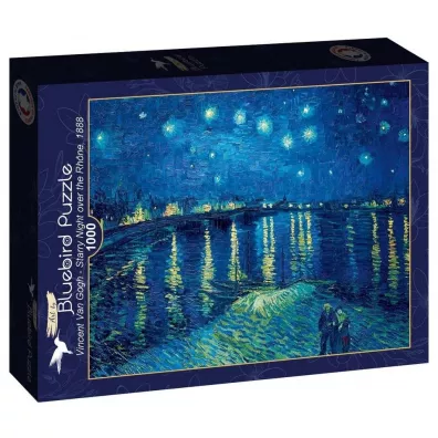 Puzzle 1000 el. Gwia�dzista noc nad Ronem, Van Gogh Bluebird Puzzle