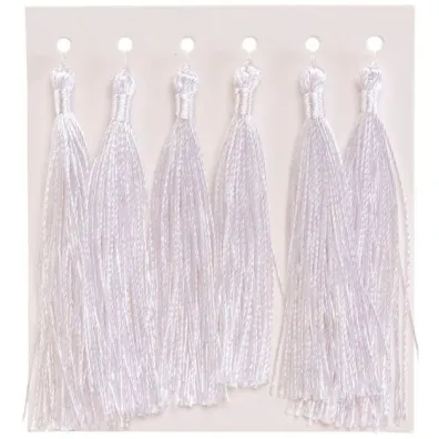 Brewis Fr�dzelki chwosty ozdobne bia�e 8cm 6 szt.